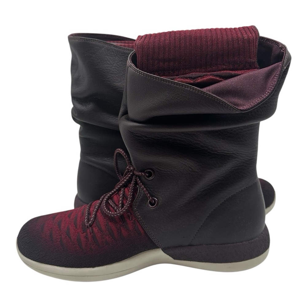 Nike Roshe Two Hi Flyknit Boots Women's Size 10 Deep Burgundy Red 861708-600 - Picture 2 of 12